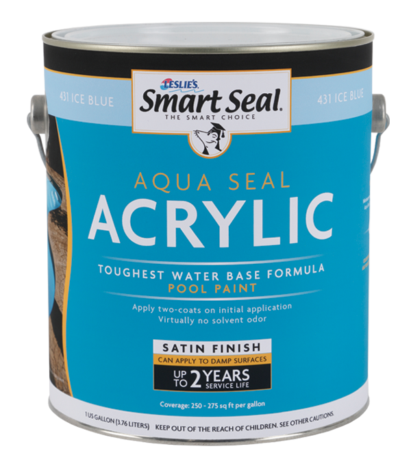 Aqua Seal Acrylic Pool Paint & Enamel Pool Coating: White, Blue, Black